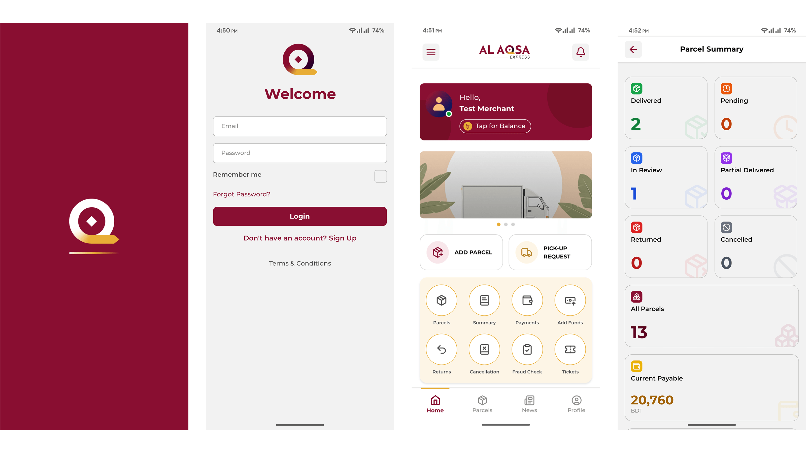 Merchant Mobile App - Al Aqsa express